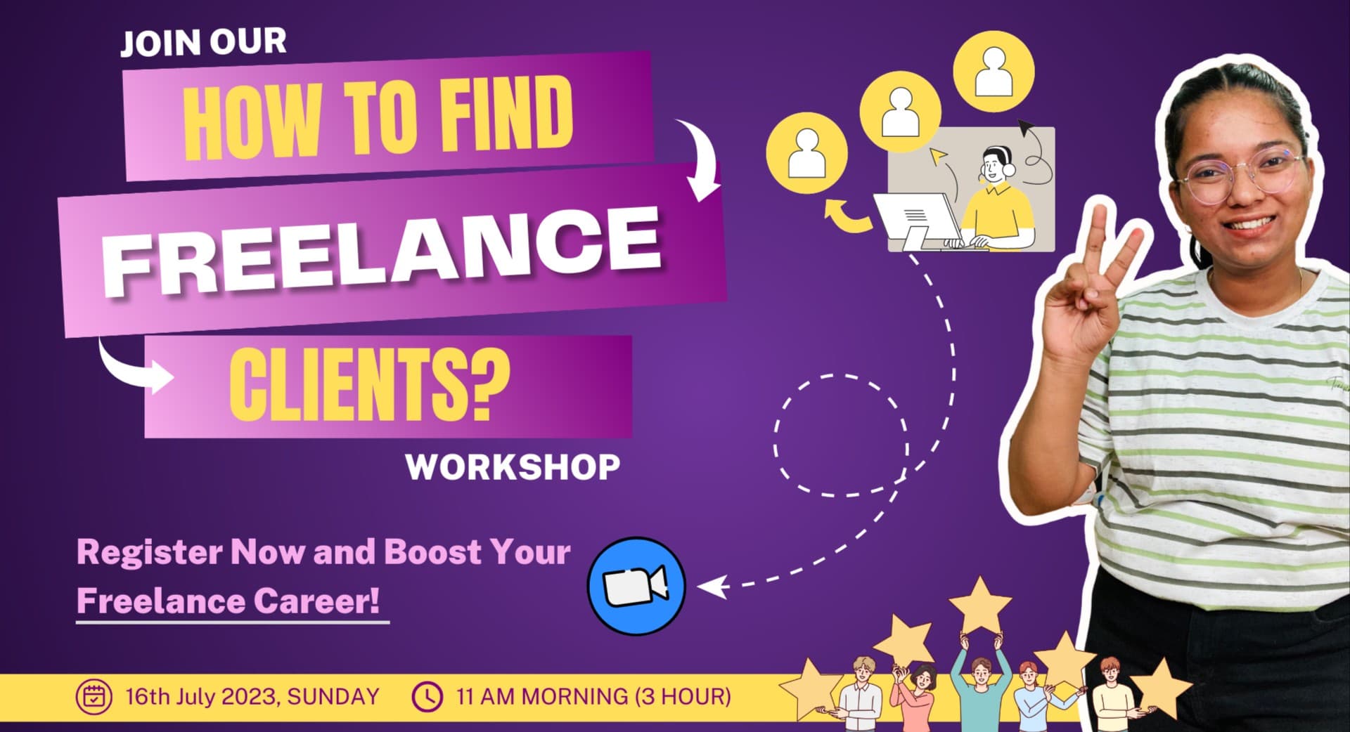 WEBNARS How to find freelance Clients? - Masterclass - Live Workshop